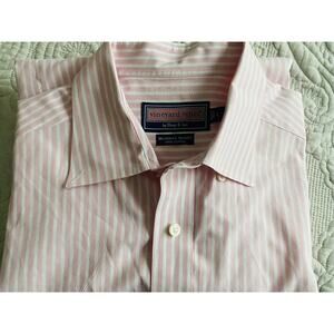Vineyard Vines Murray Shirt L Pink Stripe Button Down
